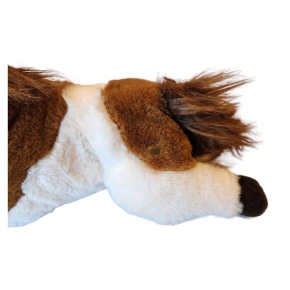 FAO Schwarz Plush Pinto Horse Pony Stuffed Animal Toy 13" Soft Brown And White - Picture 8 of 14
